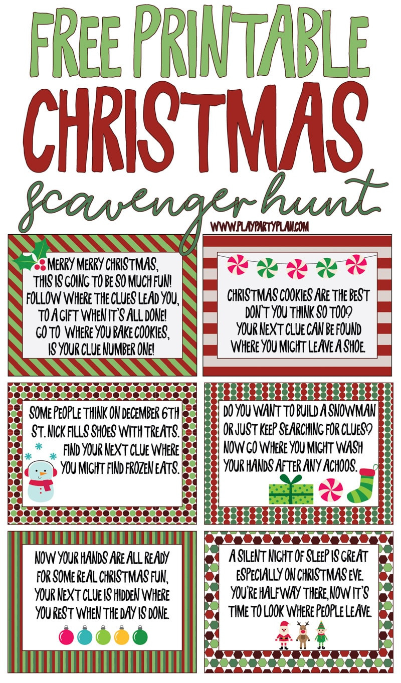 Christmas Party Scavenger Hunt Ideas