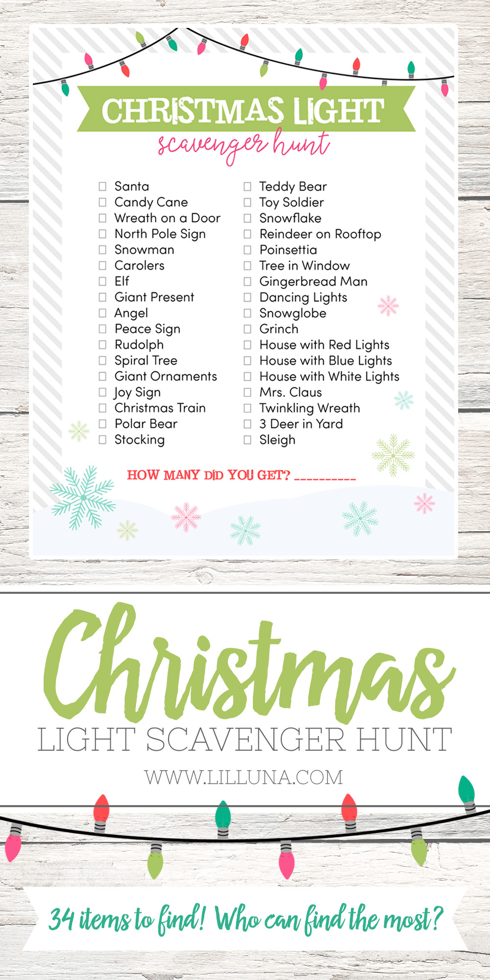 Christmas Party Scavenger Hunt Ideas
 Christmas Light Scavenger Hunt