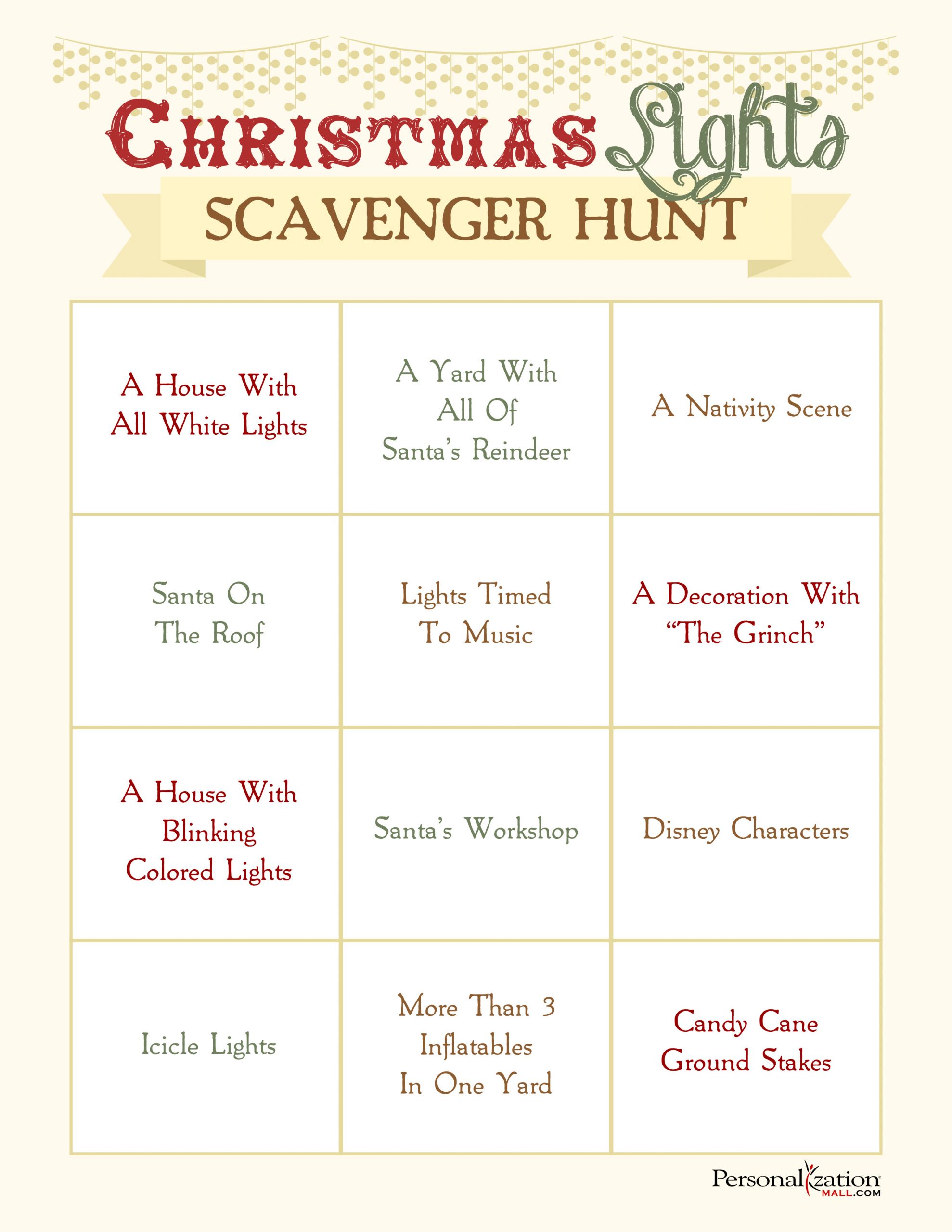 Christmas Party Scavenger Hunt Ideas
 Personalization Mall Blog