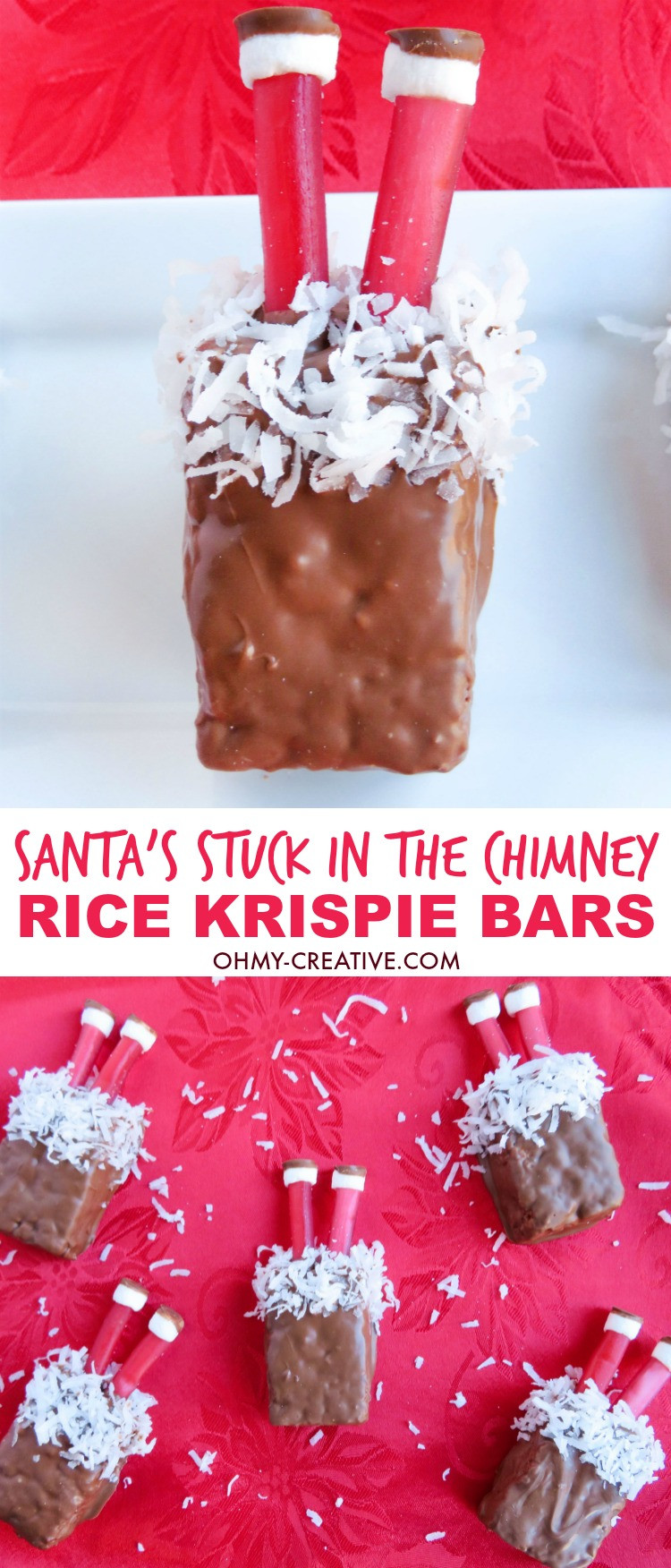 Christmas Party Treat Ideas
 Santa s Stuck In The Chimney Rice Krispie Bars Oh My