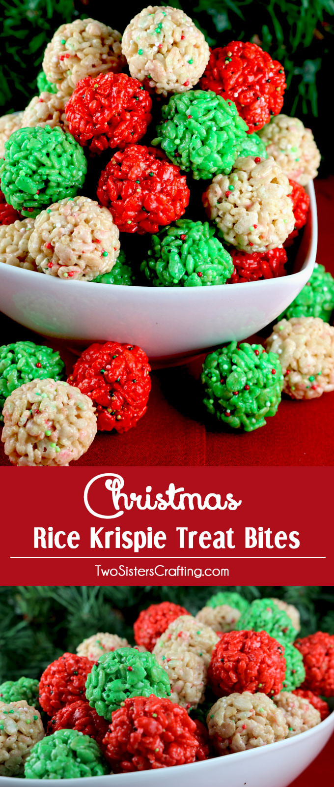 Christmas Party Treat Ideas
 Christmas Rice Krispie Treat Bites Two Sisters