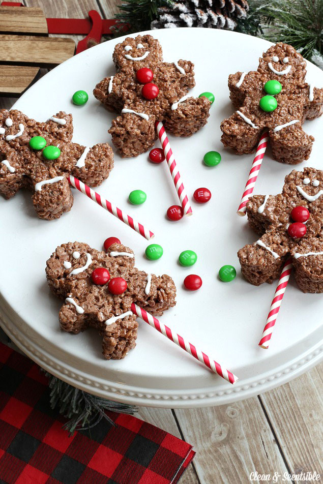 Christmas Party Treat Ideas
 Christmas Rice Krispie Treats Clean and Scentsible
