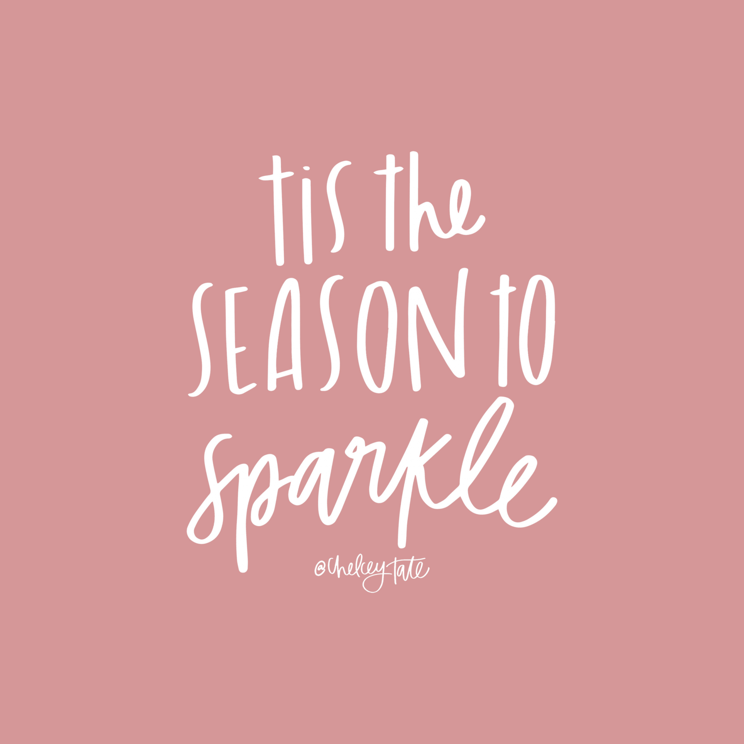 Christmas Quotes For Instagram
 Tis the season to sparkle Christmas quote Lettering via