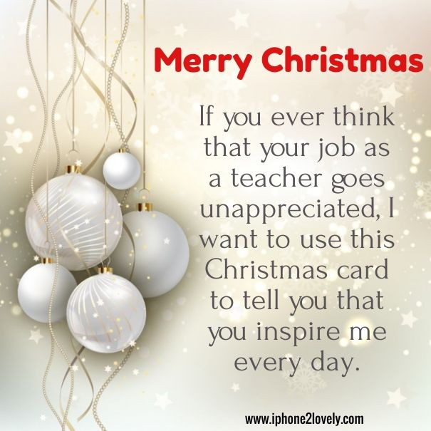 Christmas Quotes For Teacher
 50 Christmas Greeting Wishes for Teachers 2019 20