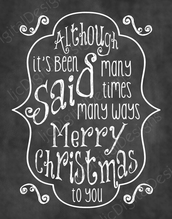 Christmas Quotes From Songs
 Items similar to Christmas Song Chalkboard Word Art Lyrics