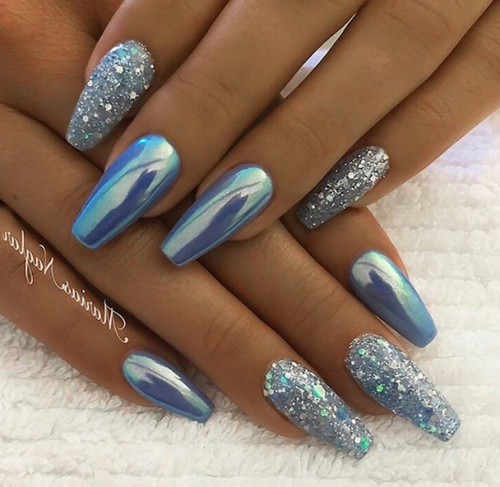 Chrome Glitter Nails
 1001 ideas for nail designs suitable for every nail shape