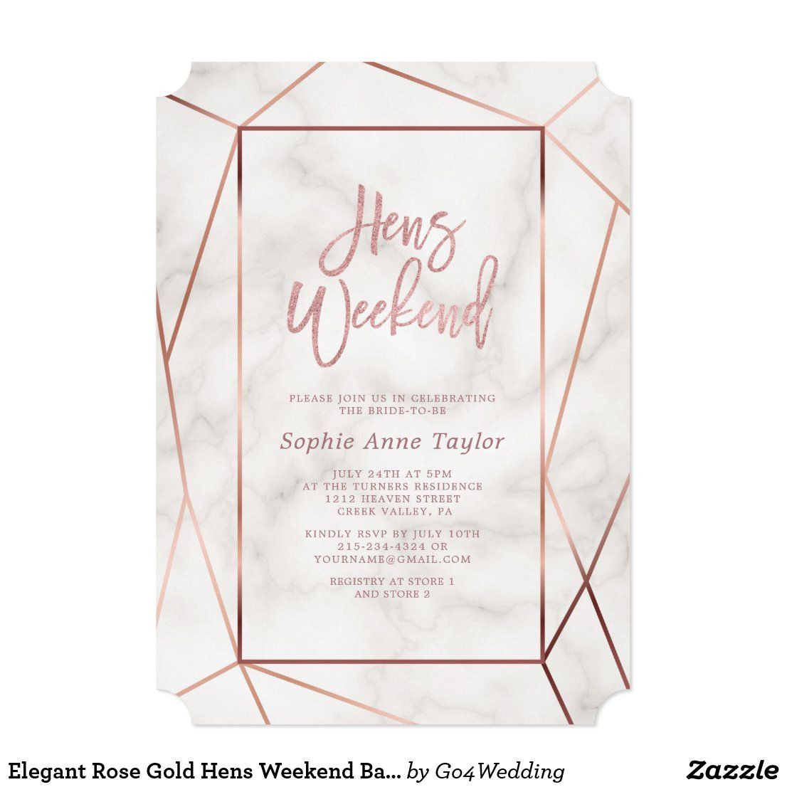 Cincinnati Bachelorette Party Ideas
 Elegant Rose Gold Hens Weekend Bachelorette Party