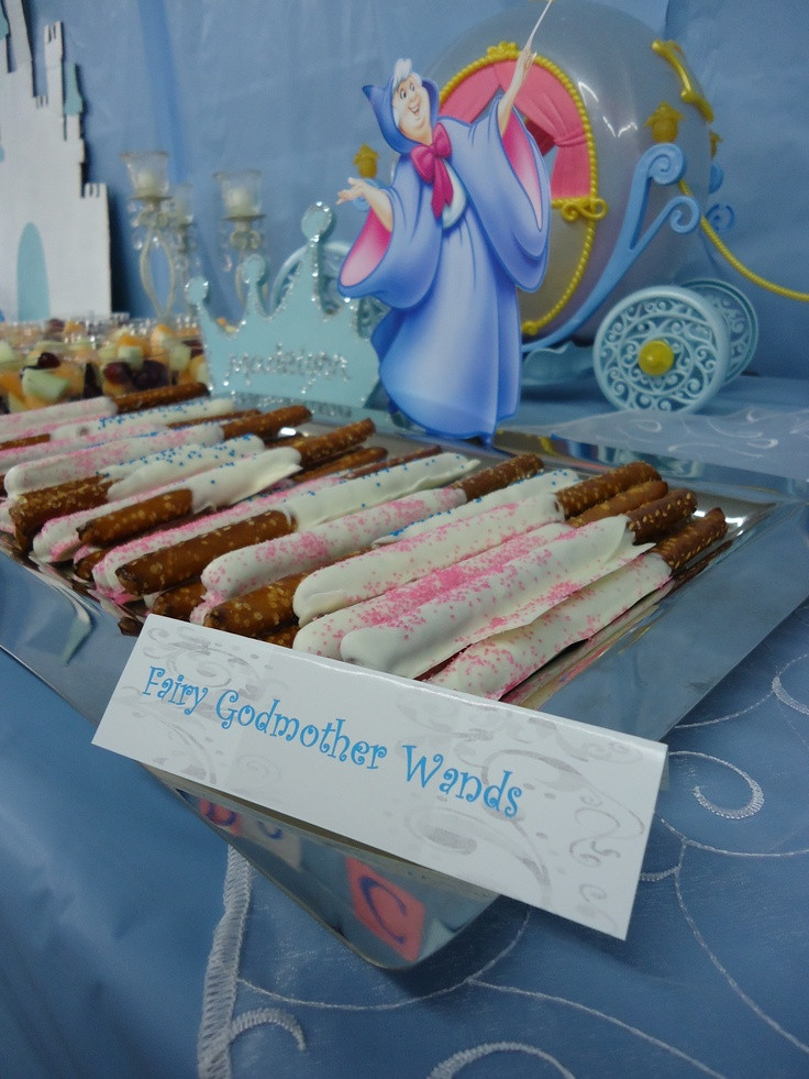 Cinderella Birthday Party Food Ideas
 Cinderella birthday fairy godmother wands