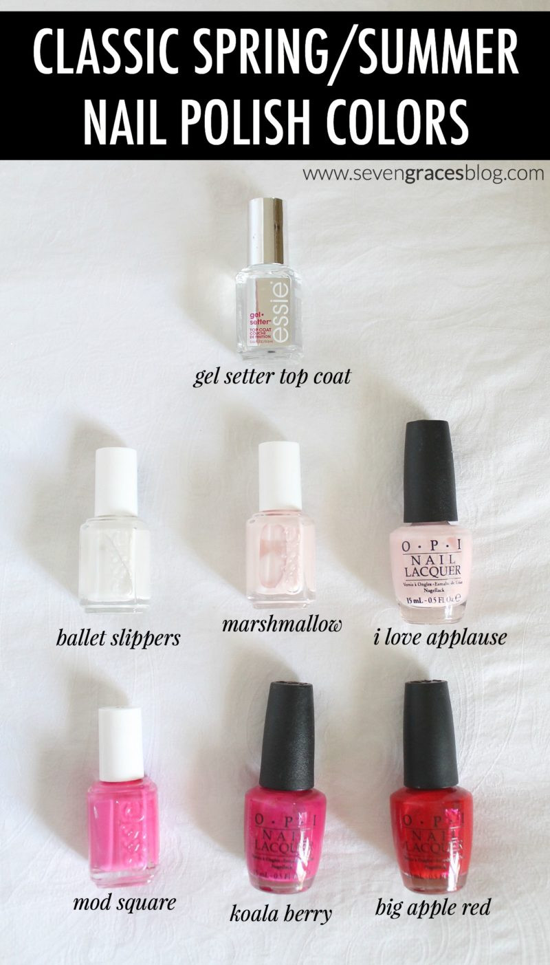 Classic Nail Colors
 classic nail polish colors Seven Graces