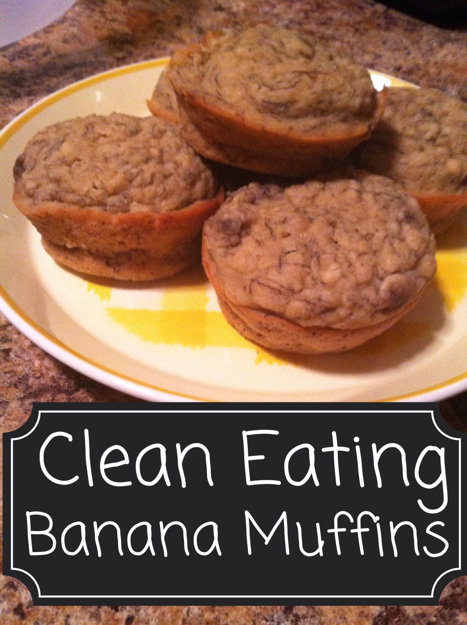 Clean Eating Banana Muffins
 Clean eating banana muffins