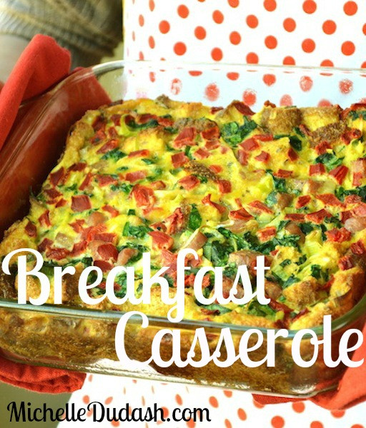 Clean Eating Breakfast Casserole
 Clean Eating Spinach and Bell Pepper Breakfast Casserole