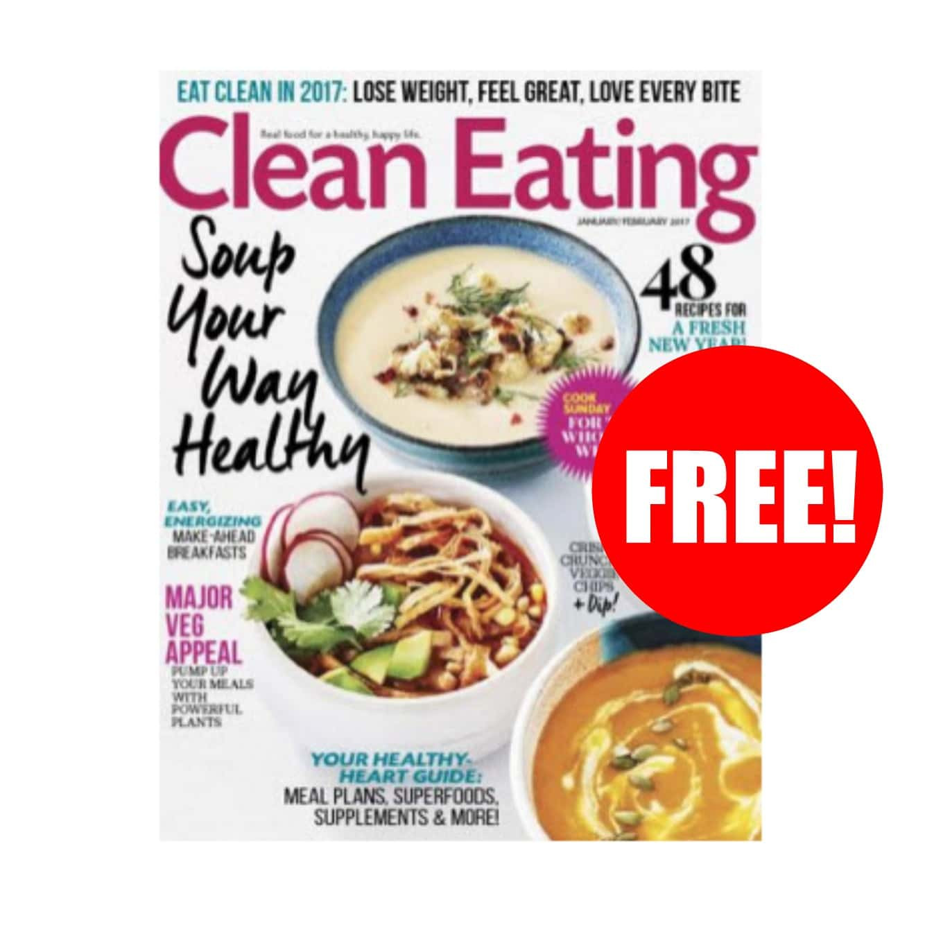 Clean Eating Mag
 FREE 1 Year Digital Subscription to Clean Eating Magazine