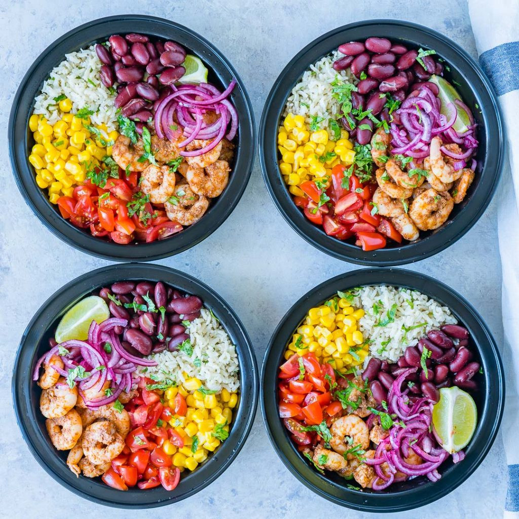 Clean Eating Meal Prep Recipes
 Shrimp Burrito Meal Prep Bowls are Perfect For Clean