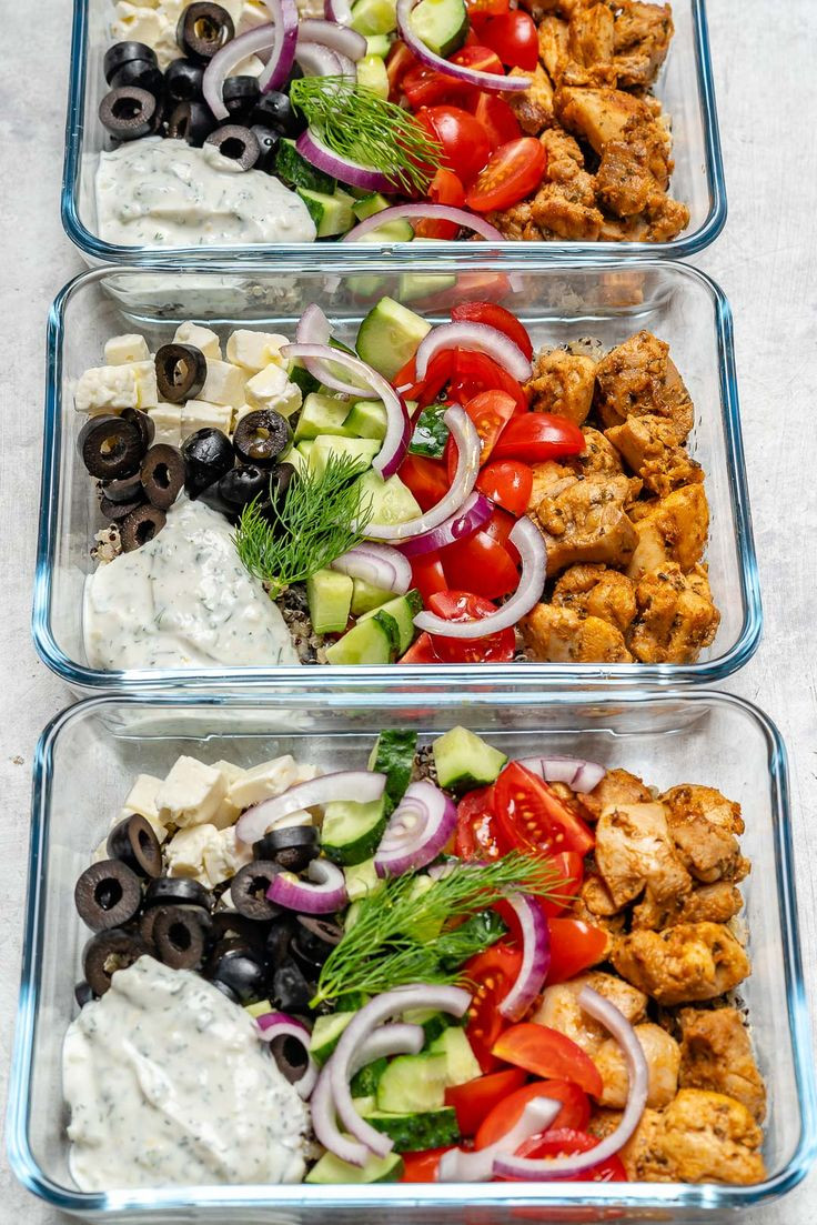 Clean Eating Meal Prep Recipes
 Greek Chicken Meal Prep Bowls for Clean Eating