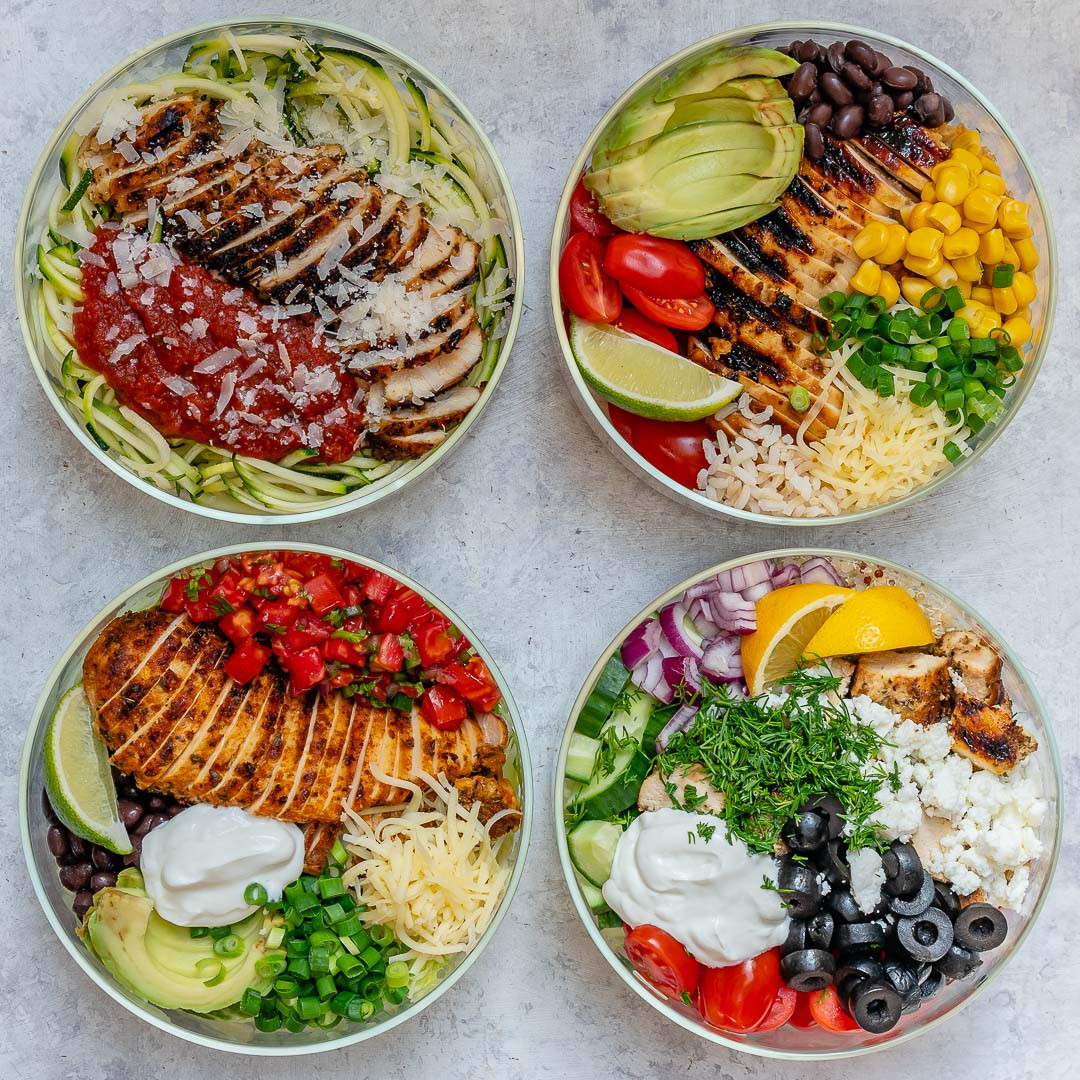 Clean Eating Meal Prep Recipes
 Grilled Chicken Meal Prep Bowls 4 Creative Ways for Clean