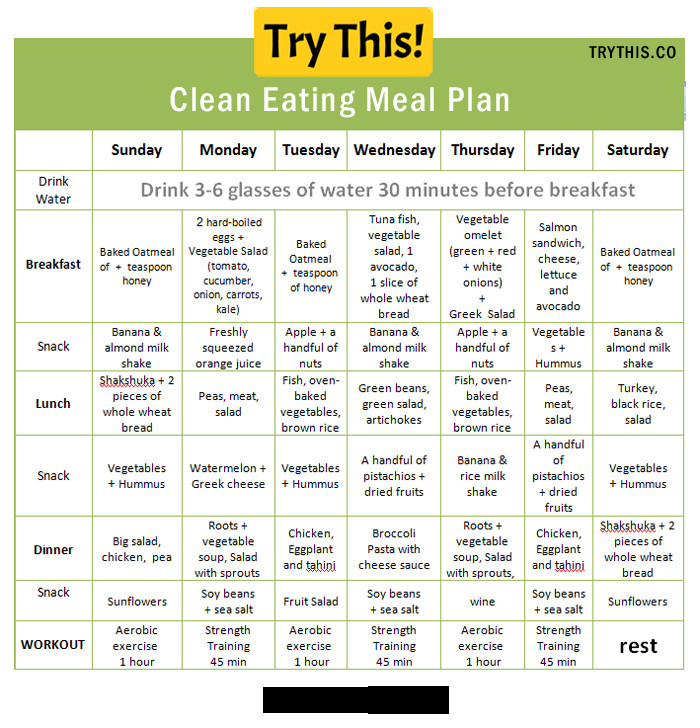 Clean Eating Plan
 A Week of Healthy Meals Made In 2 Hours Health Tips