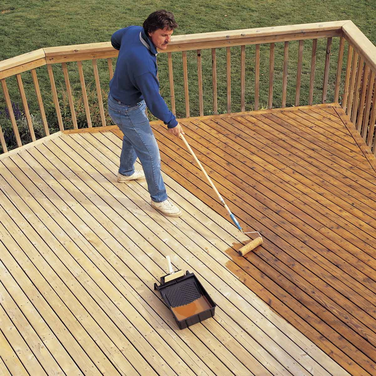 Cleaning A Painted Deck
 How to Revive a Deck Deck Cleaning and Staining Tips