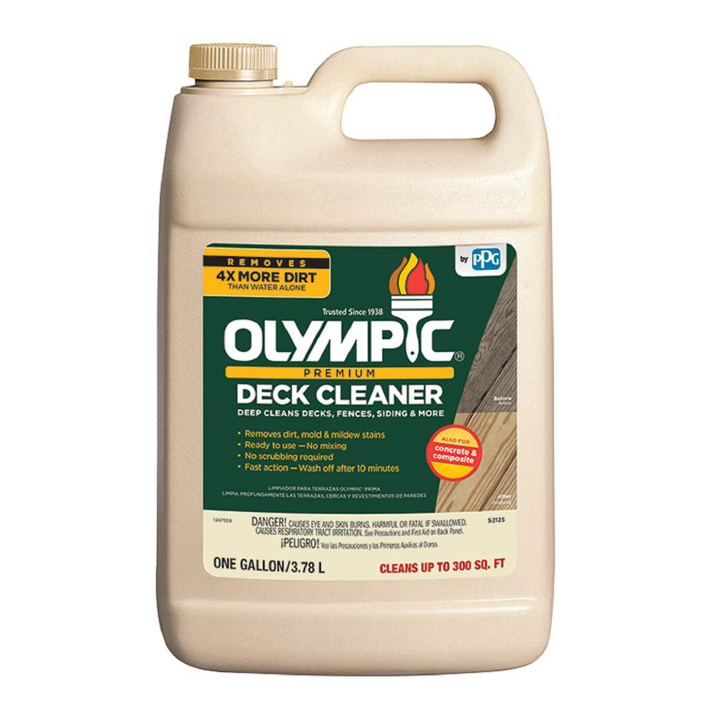 Cleaning A Painted Deck
 Olympic 128 oz Premium Deck Cleaner A 01 The Home