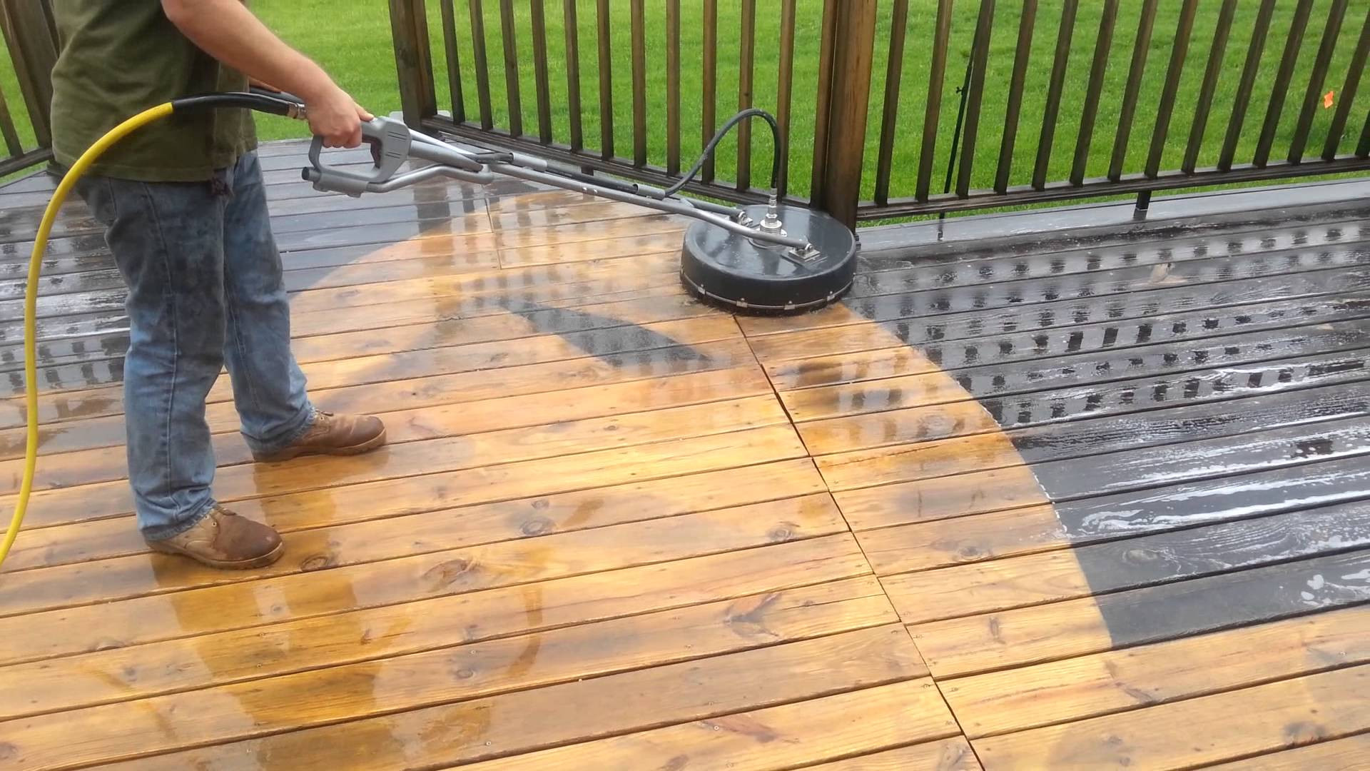 Cleaning A Painted Deck
 Badger Land Renovation