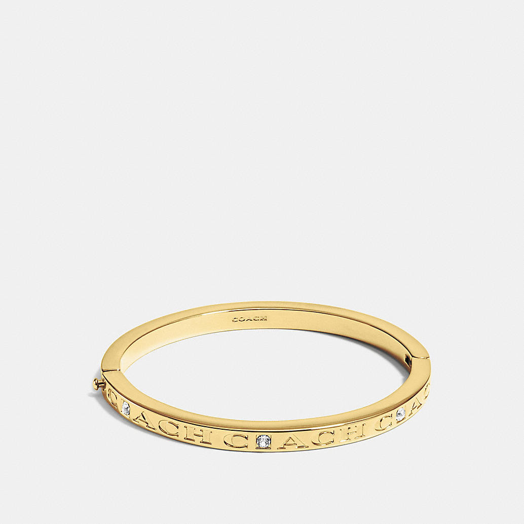 Coach Bangle Bracelet
 Coach Pave Hinged Metal Bangle