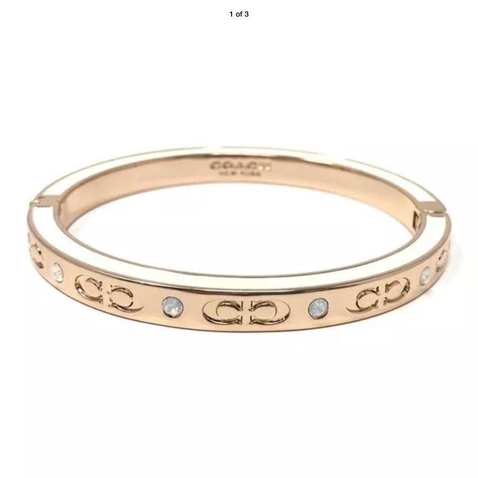 Coach Bangle Bracelet
 Coach Rose Gold New Kissing C Signature Bangle Bracelet