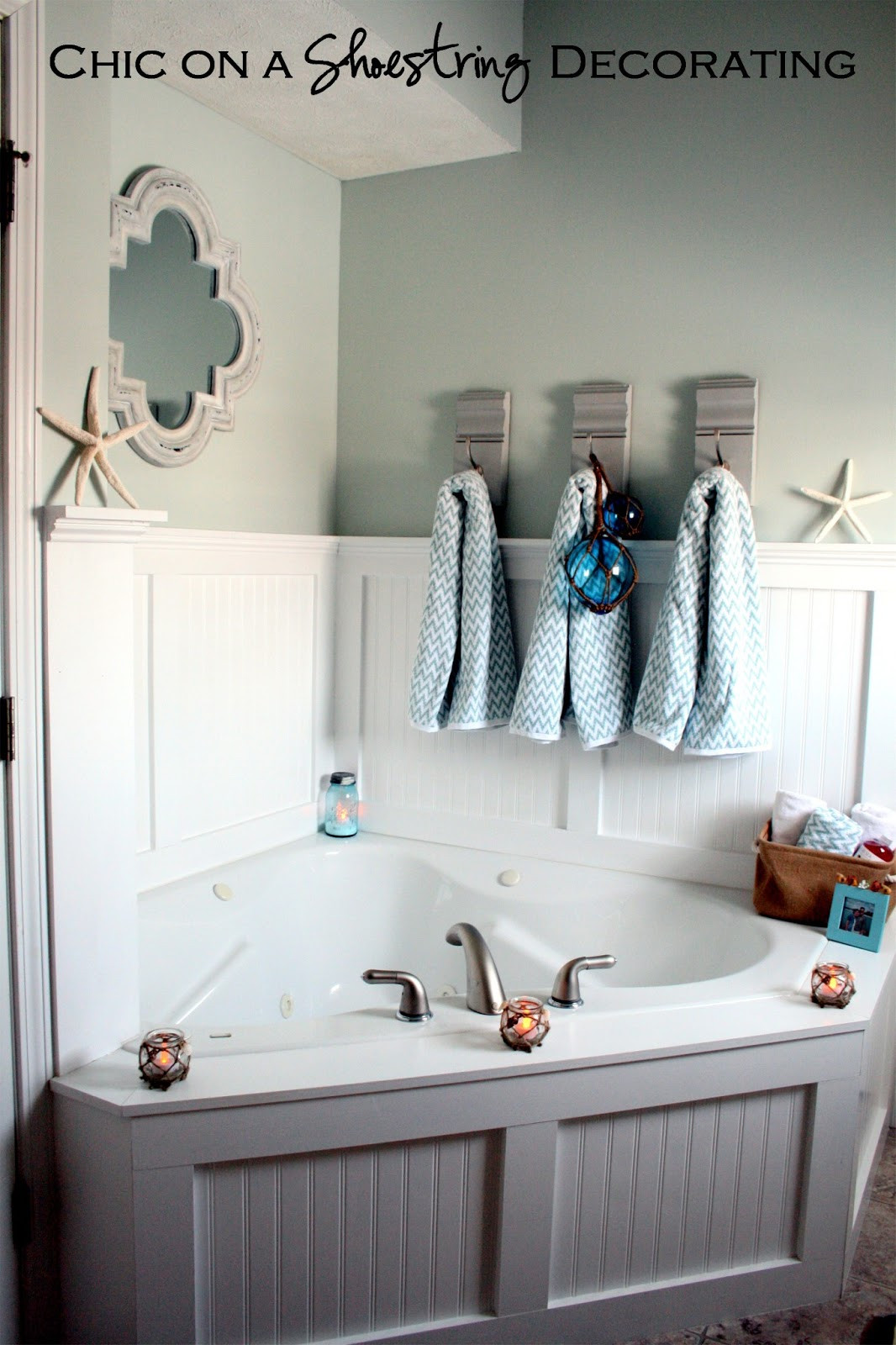 Coastal Bathroom Decor
 Chic on a Shoestring Decorating Beachy Bathroom Reveal