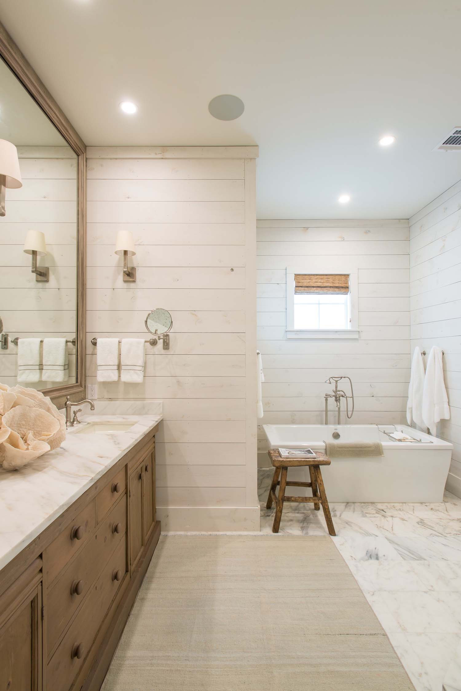 Coastal Bathroom Decor
 Bright and airy beach house design in Lafitte s Point Texas