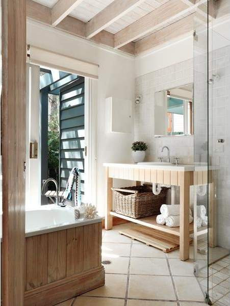 Coastal Bathroom Decor
 Beachy Bathrooms