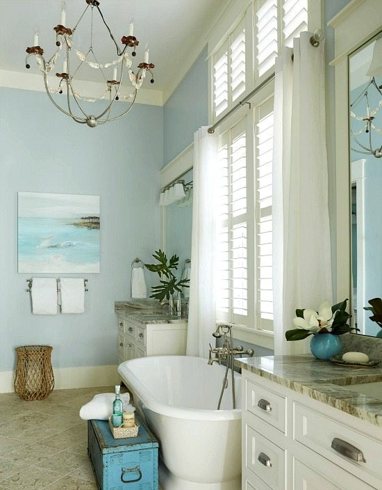 Coastal Bathroom Decor
 Elegant Home that Abounds with Beach House Decor Ideas