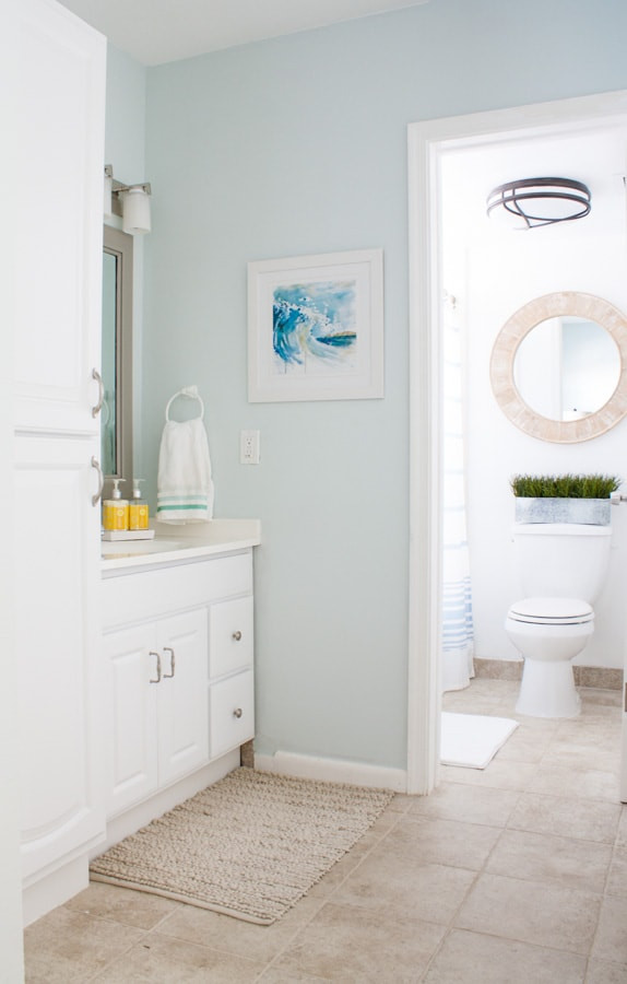 Coastal Bathroom Decor
 Beach Condo Coastal Decor Master Bedroom and Bath The