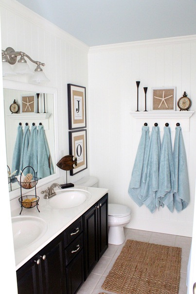 Coastal Bathroom Decor
 How to Decorate Series day 6 Window Treatment Tips by