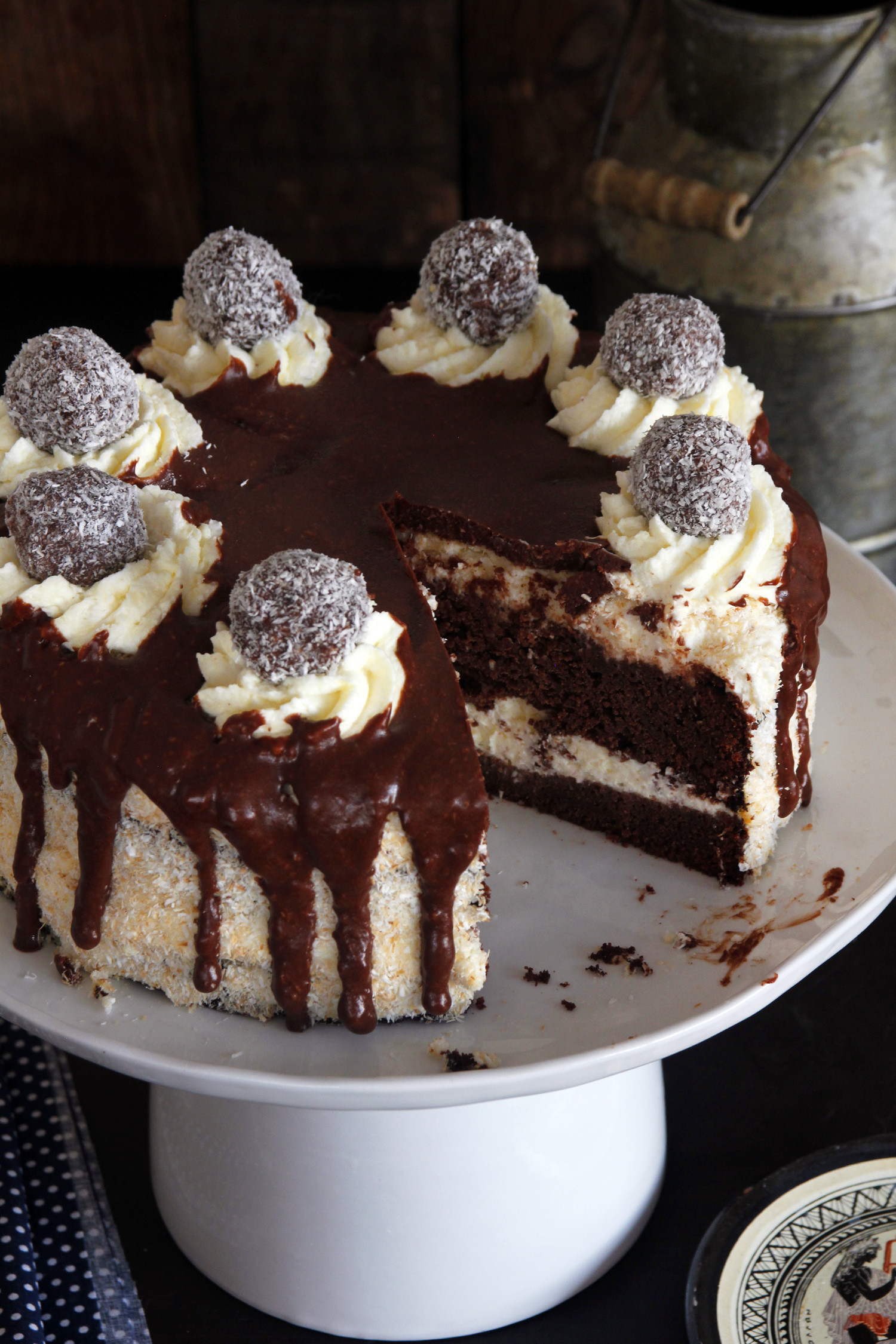 Coconut Birthday Cake
 Chocolate and Coconut Layer Birthday Cake Lil Cookie