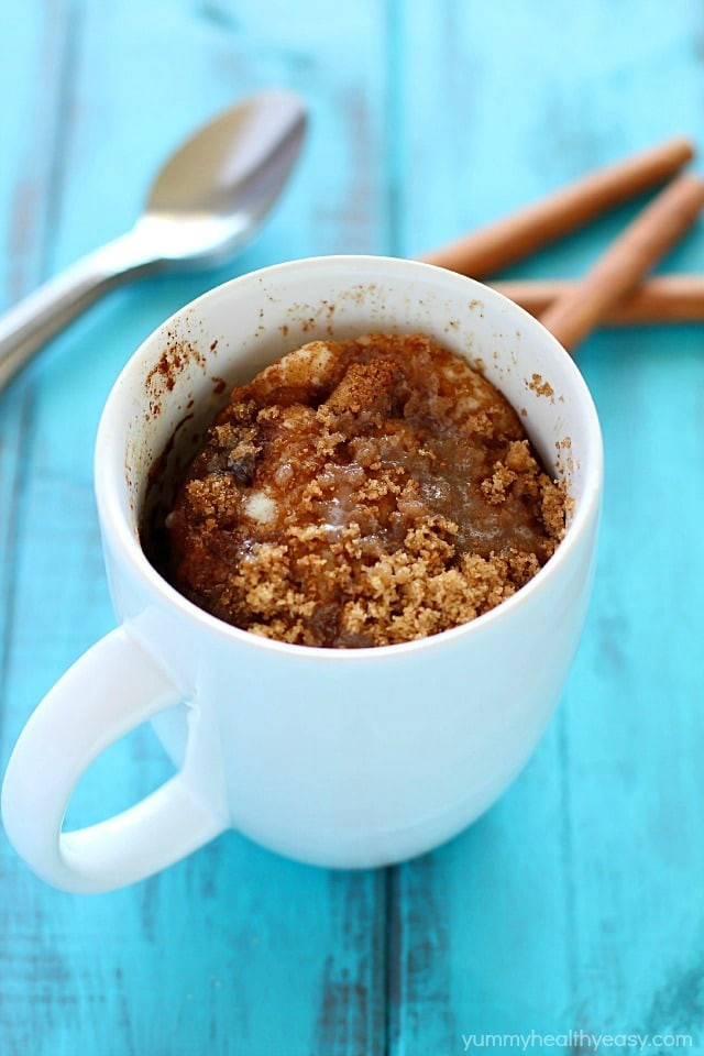 Coffee Cup Cake Microwave
 e Minute Coffee Cake in a Mug Yummy Healthy Easy