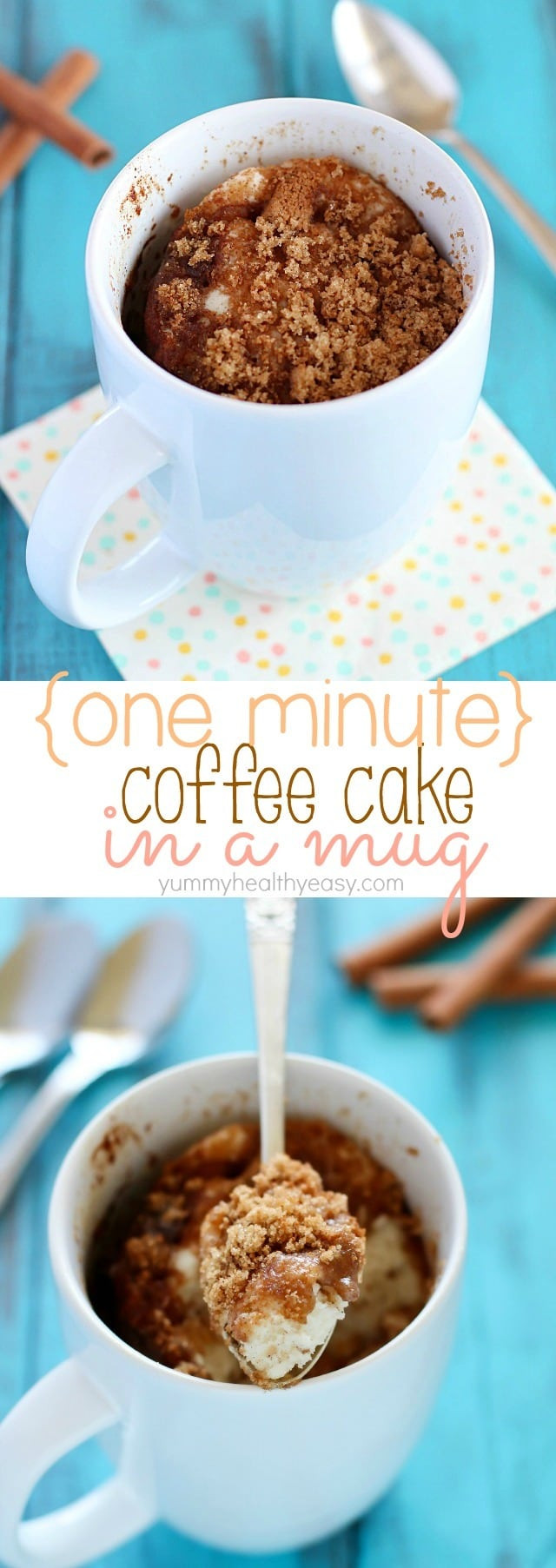Coffee Cup Cake Microwave
 e Minute Coffee Cake in a Mug Yummy Healthy Easy