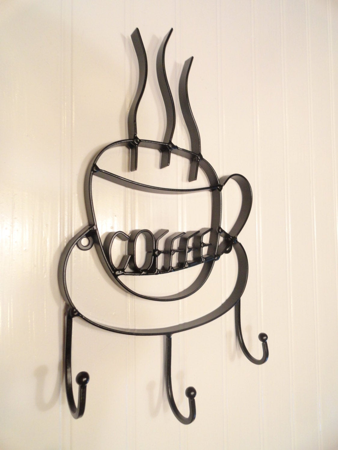 Coffee Wall Decor Kitchen
 Kitchen Wall Decor Black Coffee Cup Hook Hot Coffee Sign