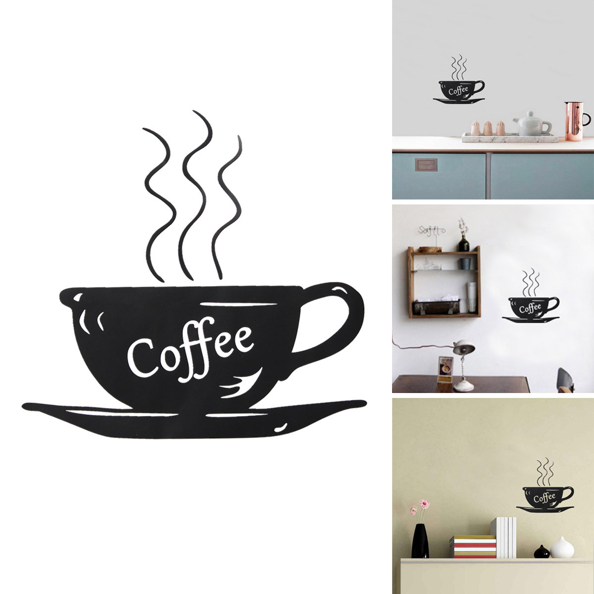 Coffee Wall Decor Kitchen
 DIY Removable Coffee Cup Quote Word Decal Vinyl Home
