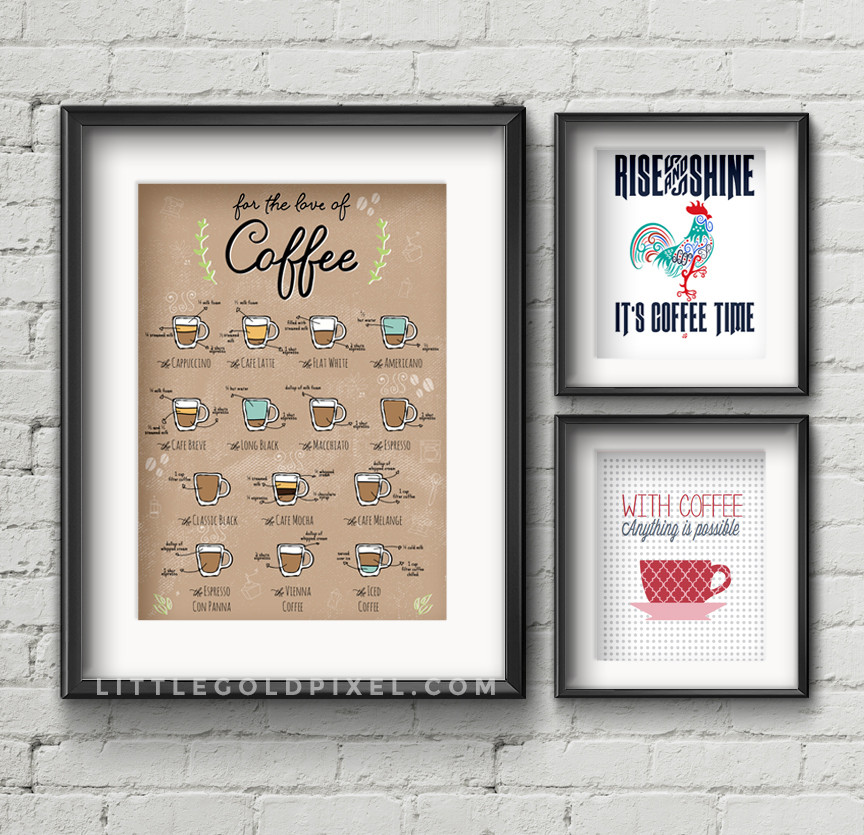 Coffee Wall Decor Kitchen
 20 Kitchen Free Printables • Wall Art Roundup • Little