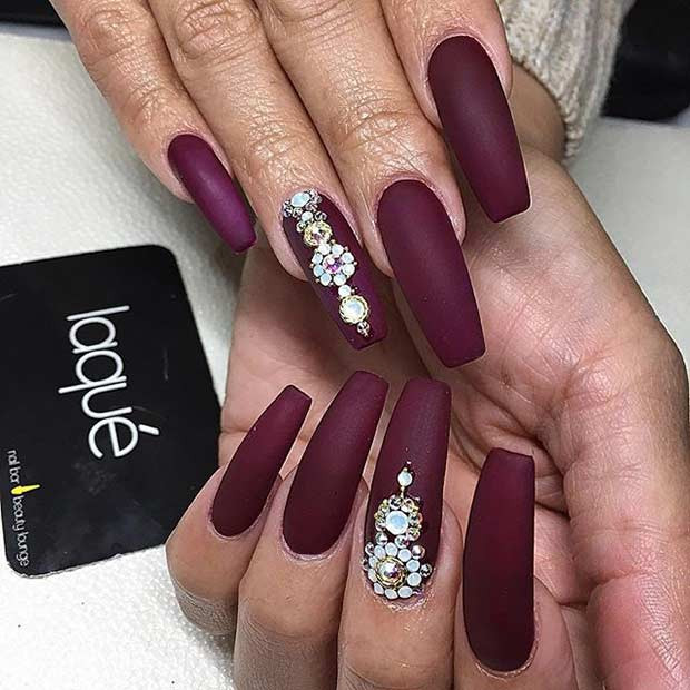 Coffin Nail Designs Matte
 31 Trendy Nail Art Ideas for Coffin Nails
