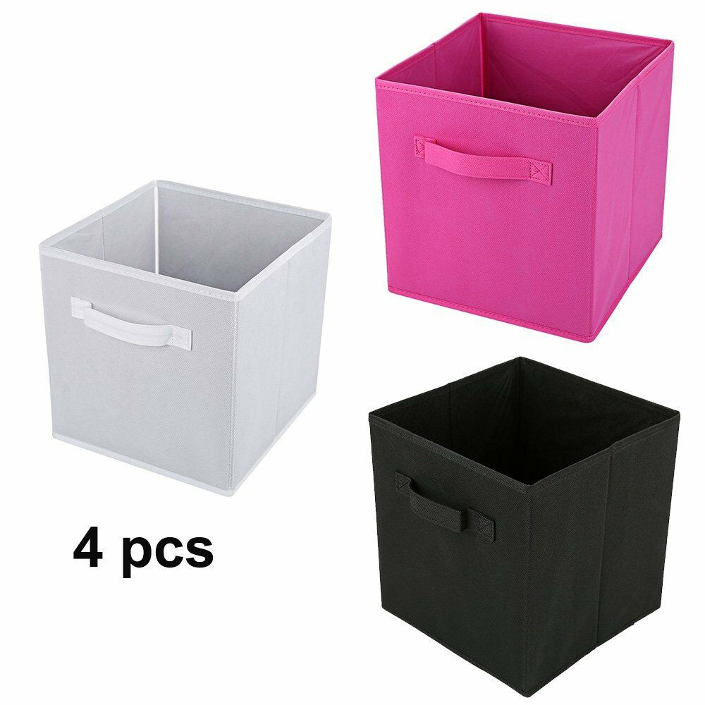 Collapsible Box DIY
 4X Foldable Canvas Storage Collapsible Folding Box Fabric