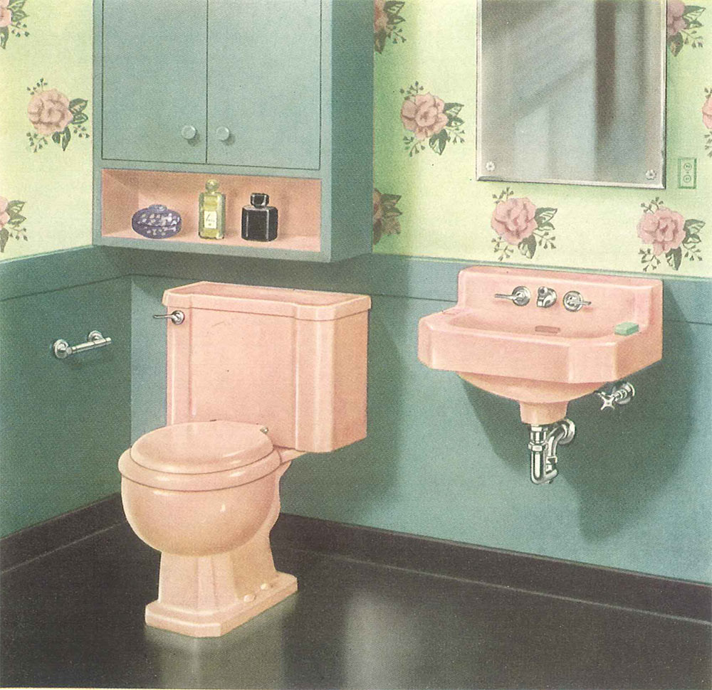 Color Bathroom Sink
 The color pink in bathroom sinks tubs and toilets from