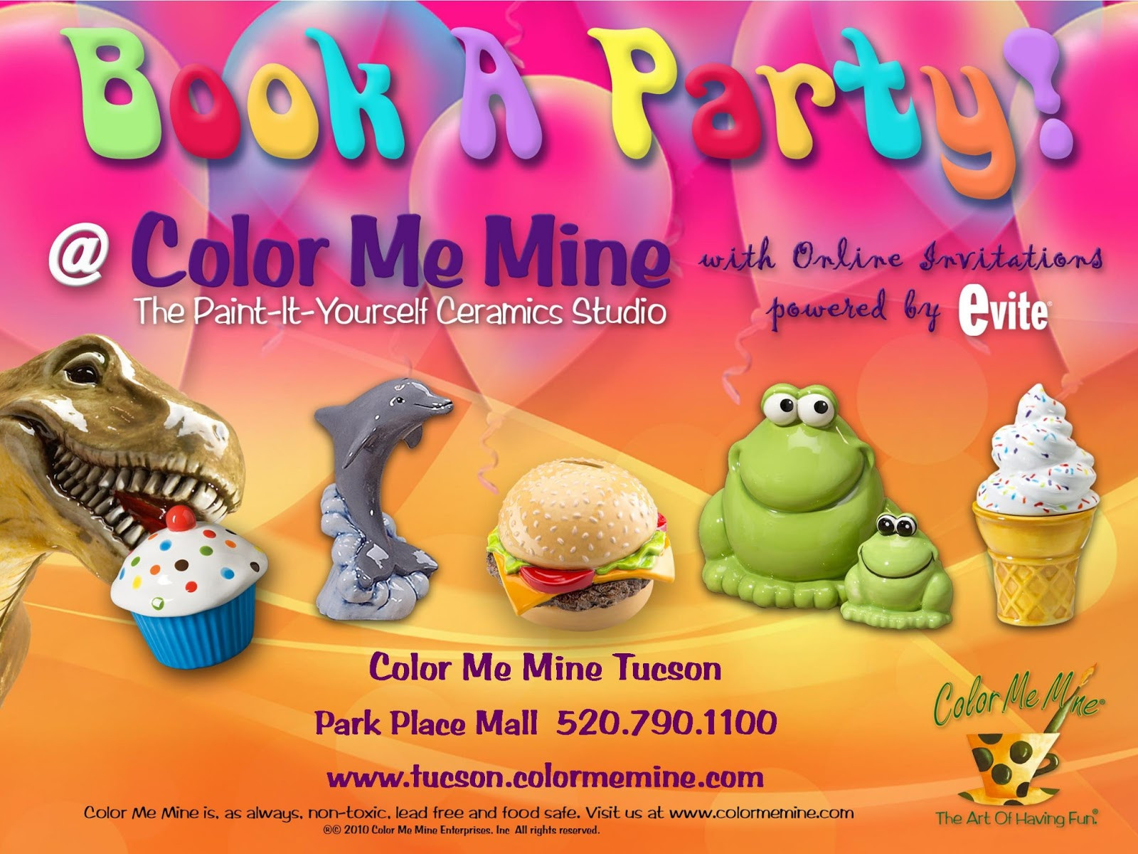 Color Me Mine Birthday Party
 Arizona Families Tucson Birthday Party Ideas