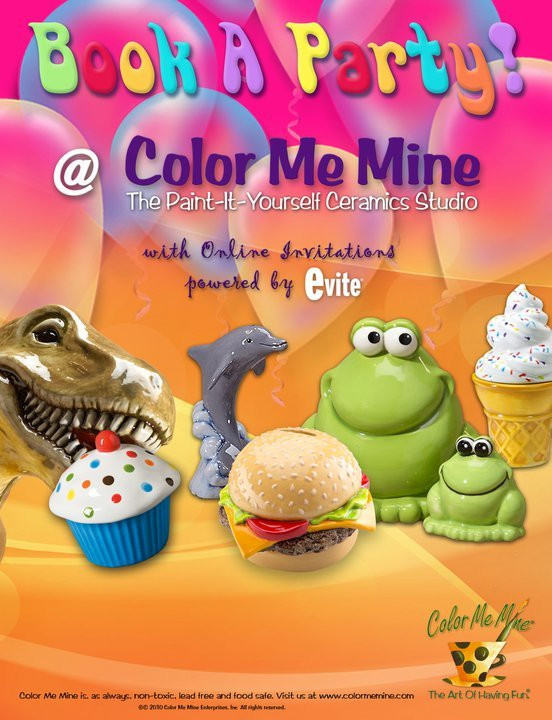 Color Me Mine Birthday Party
 Color Me Mine Coupons from PinPoint PERKS