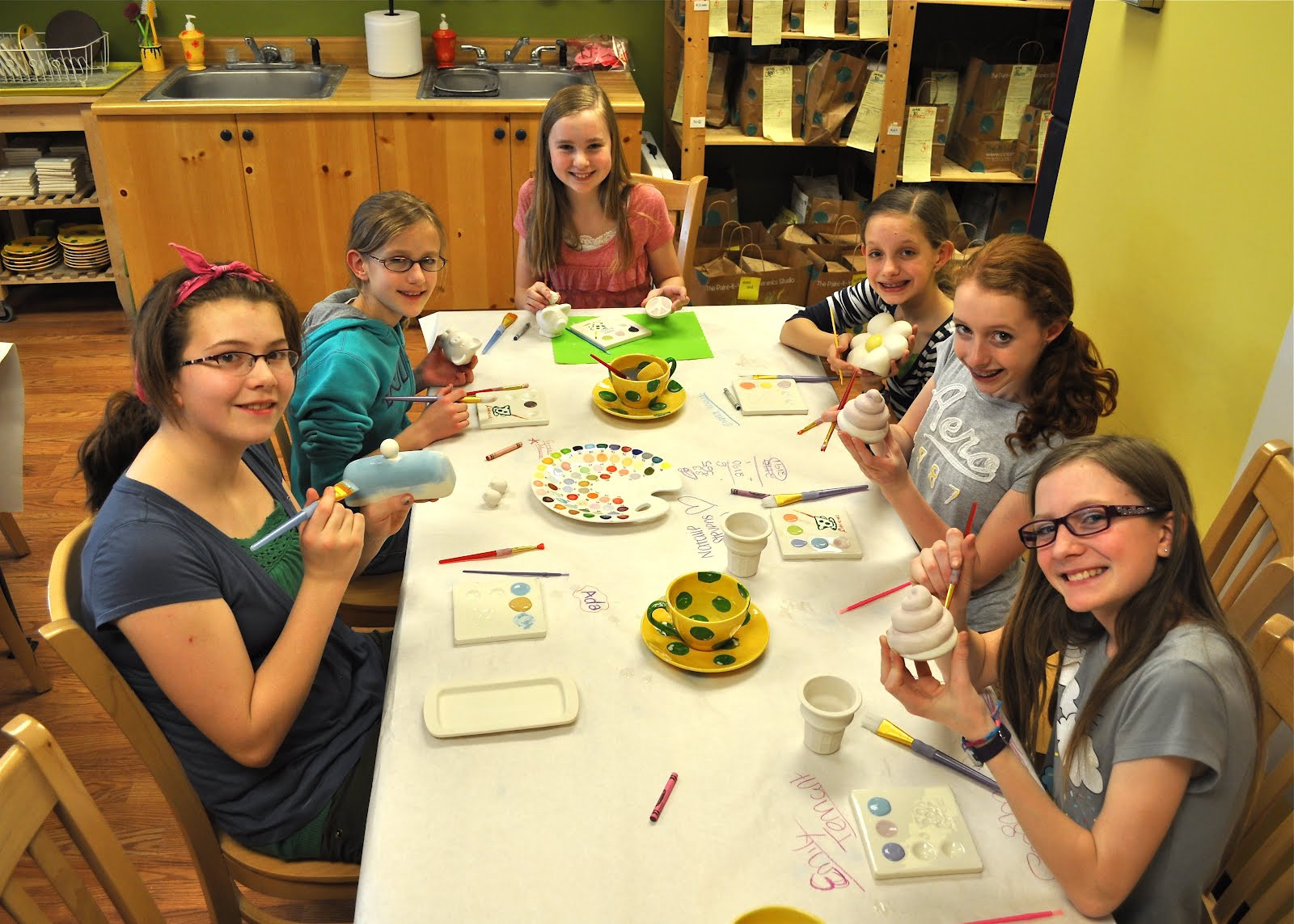 Color Me Mine Birthday Party
 Eagan Daily Artsy birthday party