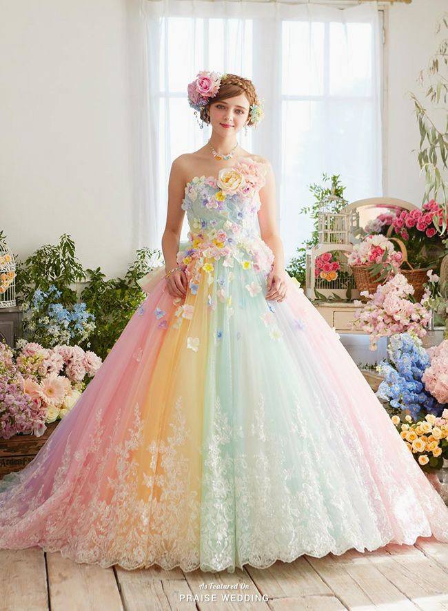 Colorful Wedding Dress
 21 Unique Wedding Dresses Ideas for Brides Who Don’t Want