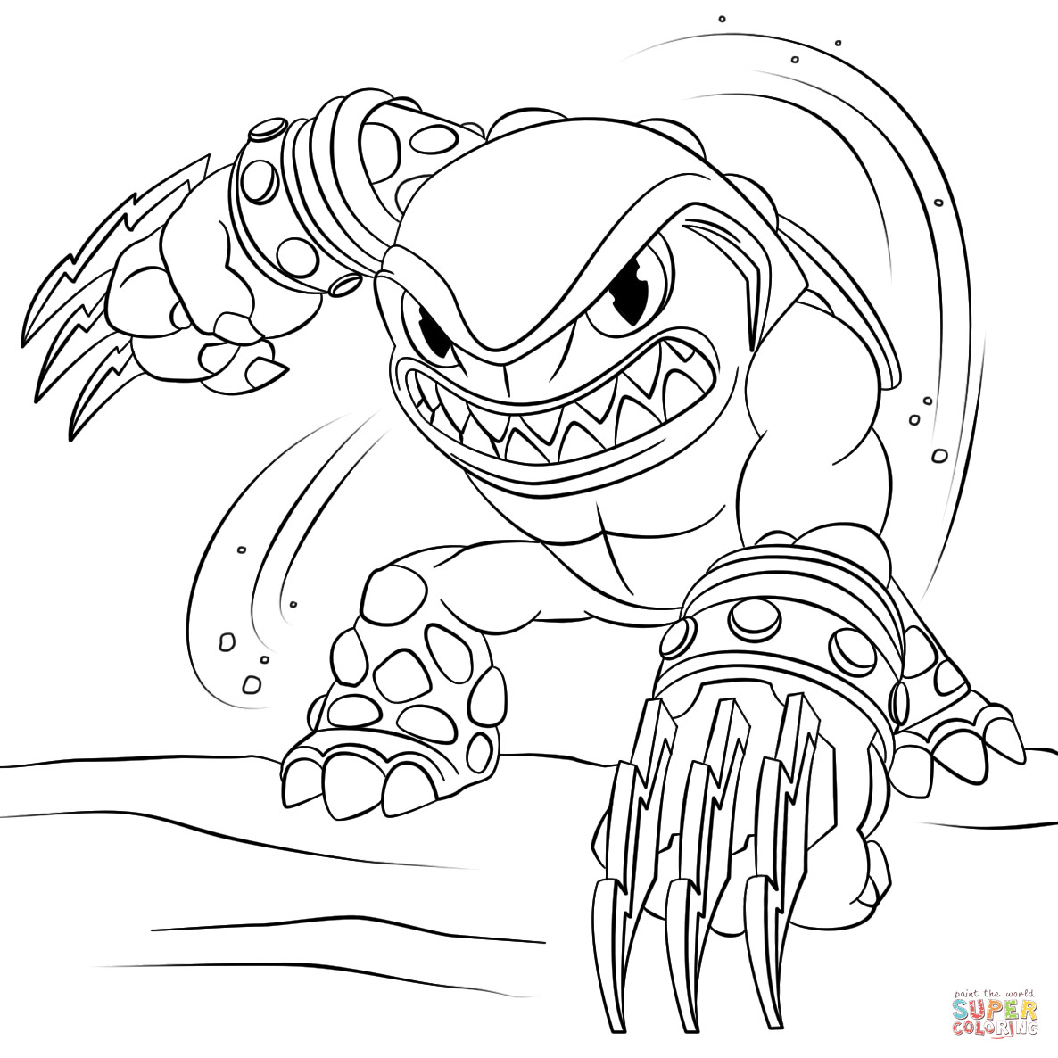 Coloring Pages For Kids Skylander
 Skylanders Terrafin coloring page