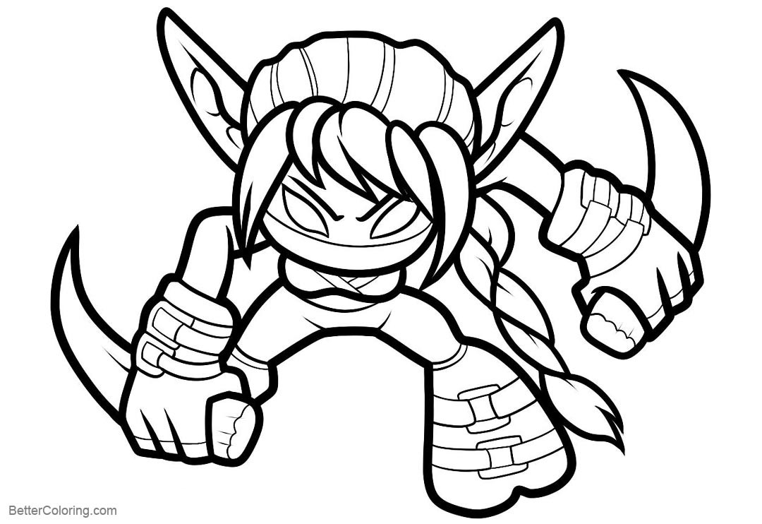 Coloring Pages For Kids Skylander
 Skylanders Coloring Pages Stealth Elf Free Printable