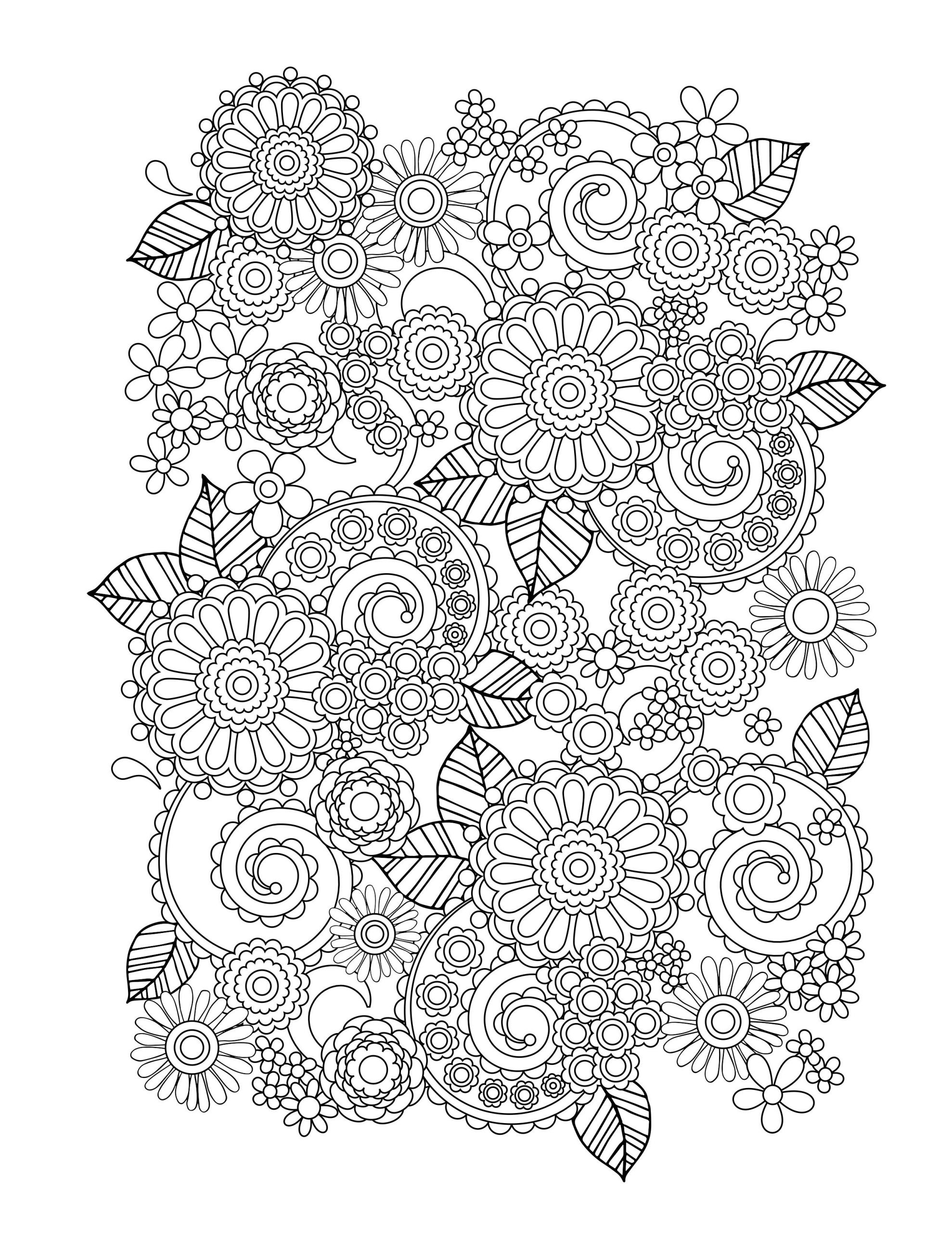 Coloring Sheets For Adults Printable
 Flower Coloring Pages for Adults Best Coloring Pages For