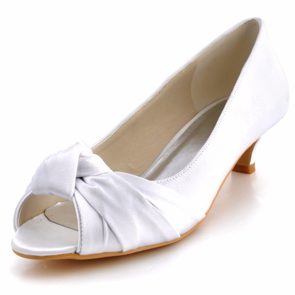 Comfortable Wedding Shoes For Bride
 EP2045 Ivory White women Wedding shoes fortable low