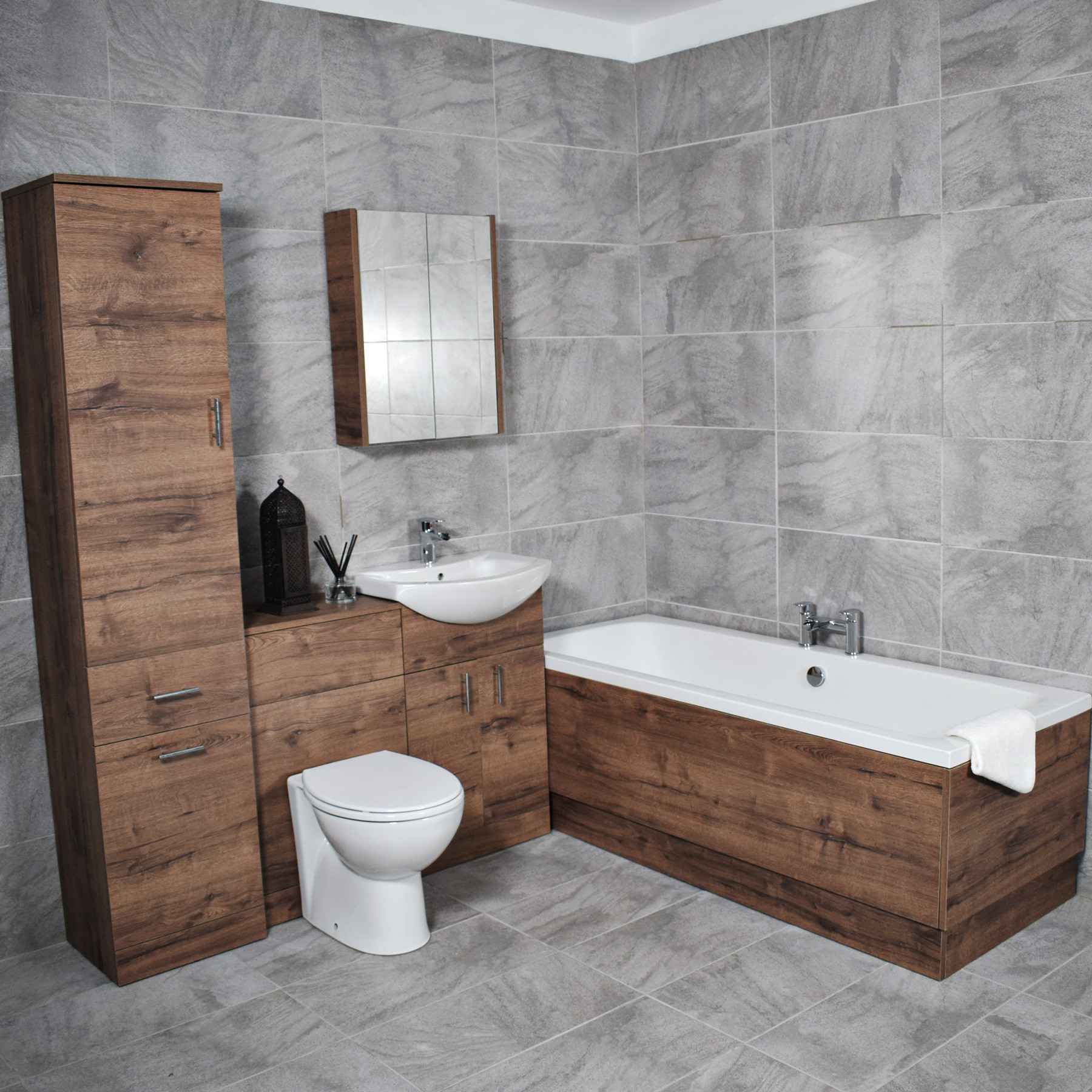 Complete Bathroom Vanities
 plete Walnut Vanity Bathroom Suite Furniture Bath