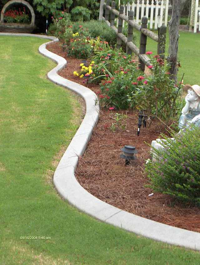 Concrete Landscape Edging
 Concrete Curbs Lawn Edging Garden Edging Image Gallery